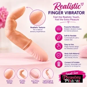 Explore the Jumbo Realistic Finger Vibrator at Pleasure Pitara. Discover its realistic design and shop adult wellness products online in India.