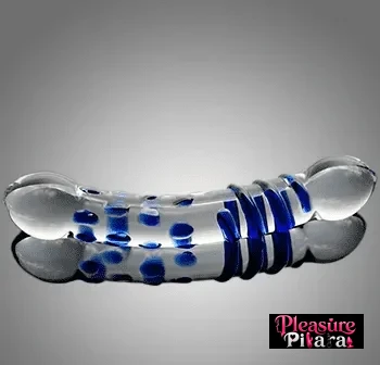 Dual Pattern C Shape Glass Dildo